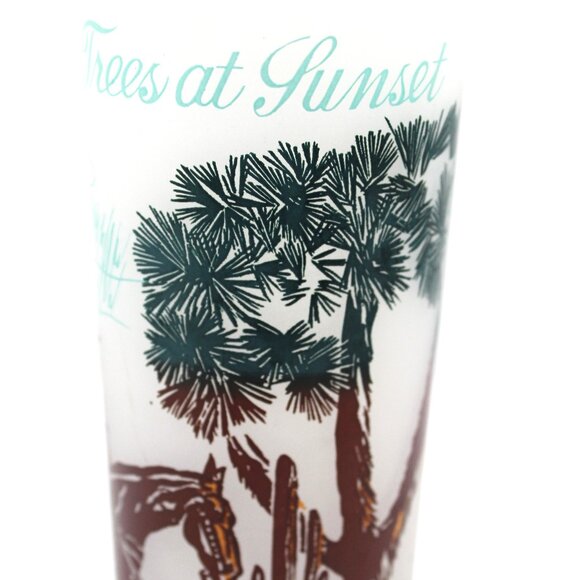 Vintage Retro MCM Set pf 4 Blake Lively Frosted Souvenir High Ball Glasses - Picture 8 of 14